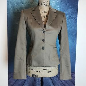 TAHARI Beige Tan Career Blazer Size 2